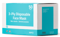 3-Ply Level 2 Surgical Masks box